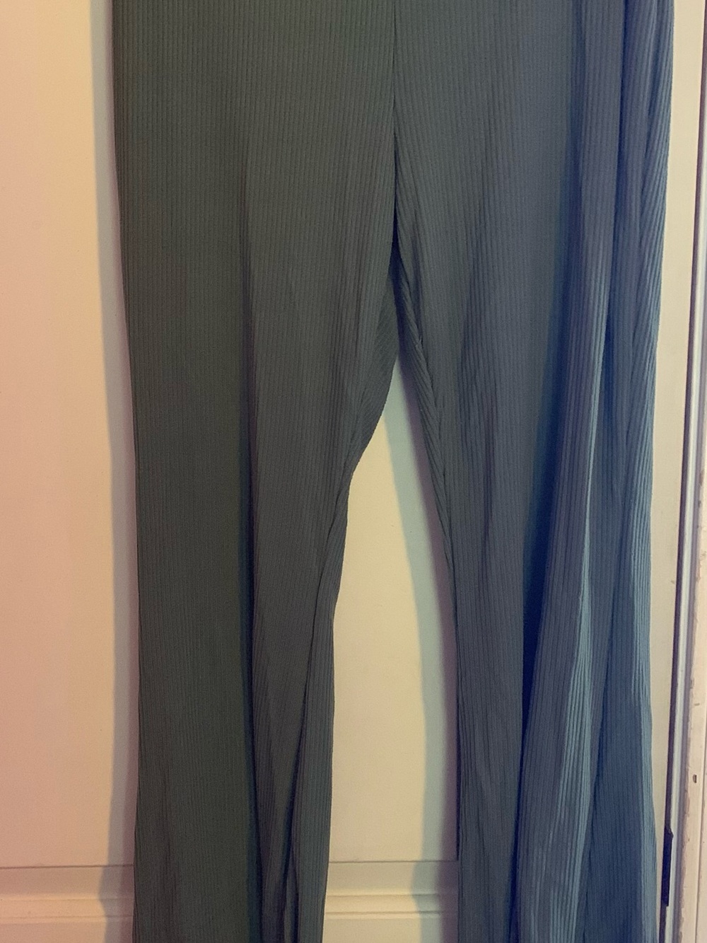 No Boundaries Ribbed Leggings in Olive Green